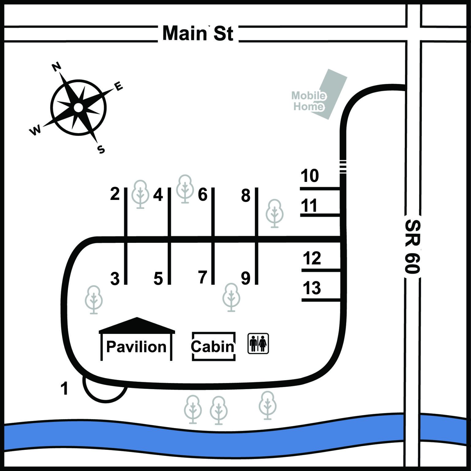 Camp Map Relaxing Rivers Campground